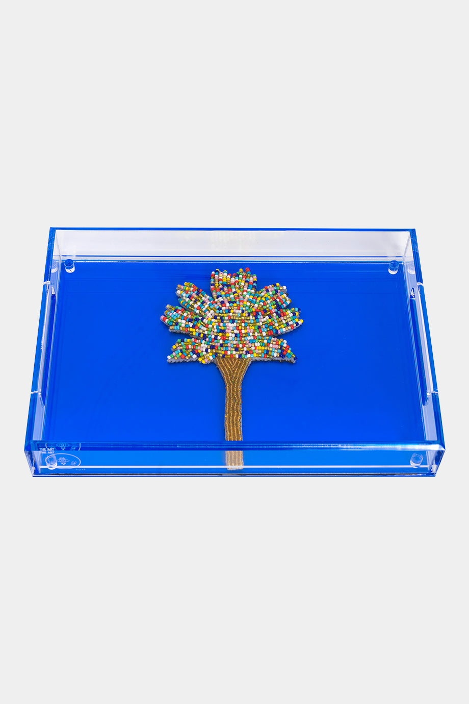 Multi-Colored Hand Beaded Palm Tray